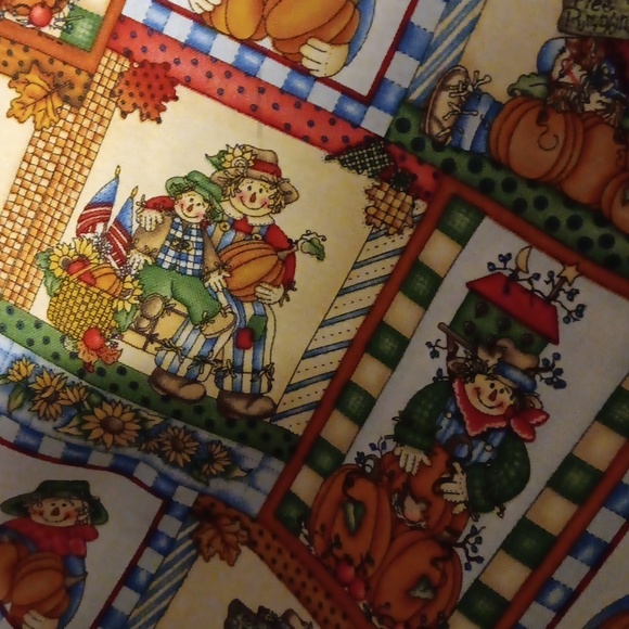 Fall theme Scrub Top - Picture 3 of 3